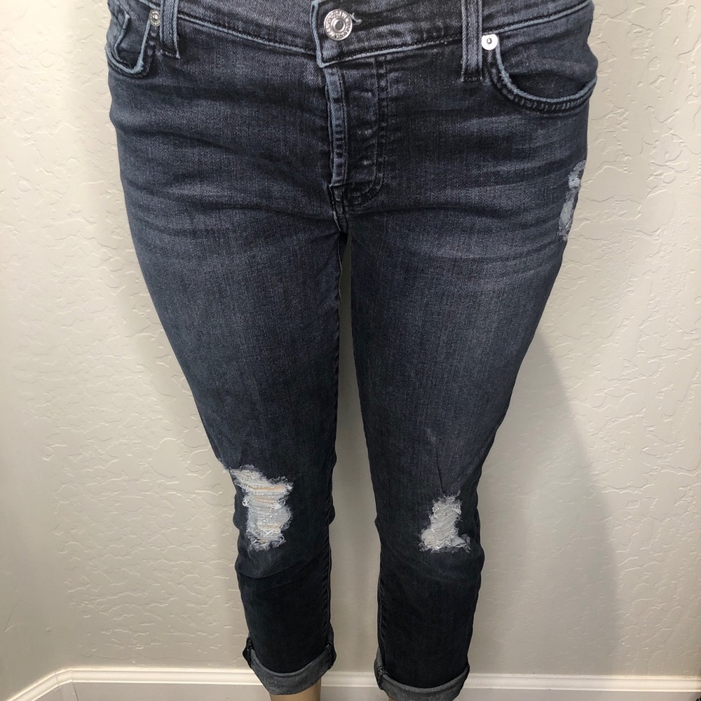 74AMK Josefina Gray Skinny BF Jeans Sz 28 - Picture 2 of 8